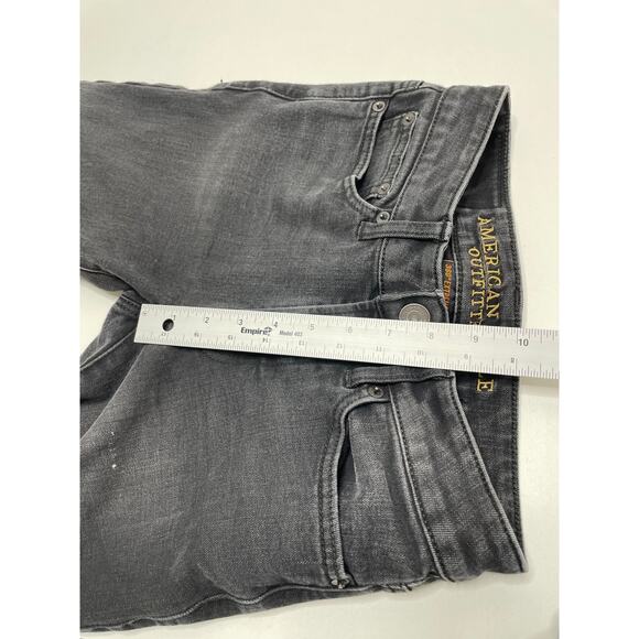 American Eagle AE 360 Extreme Flex Slim Jeans Men's Size 26 x 30 Black Goth Punk - Picture 10 of 12